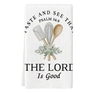 Christian Hand Towel, Bible Verse Psalm 34:8